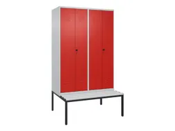 locker voor scheiding van kleding,HxBxD 2120x1200x815mm,4vak