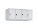 opzetkast,v. locker,4vak.,vak B 300mm,HxBxD 500x1200x500mm