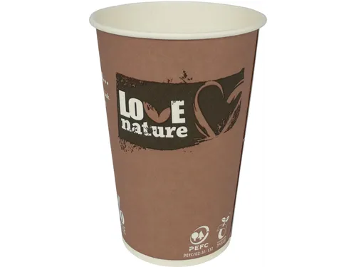 Drinkbeker Love Nature uit karton 180 ml 80 stuks