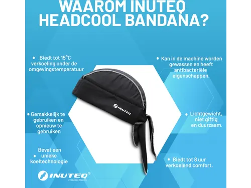 Inuteq Headcool bandana Zwart