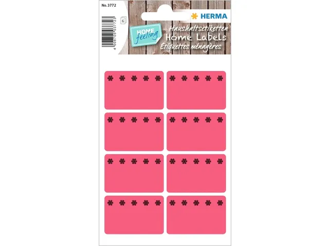 Etiket Herma 3772 26x40mm Diepvries Rood 48 stuks