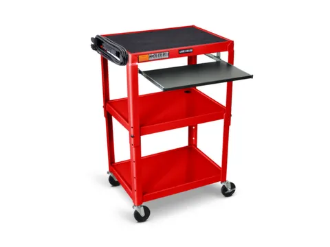 bijzetwagen,HxLxB 610-1060x610x460mm,rood,3niveau(s)