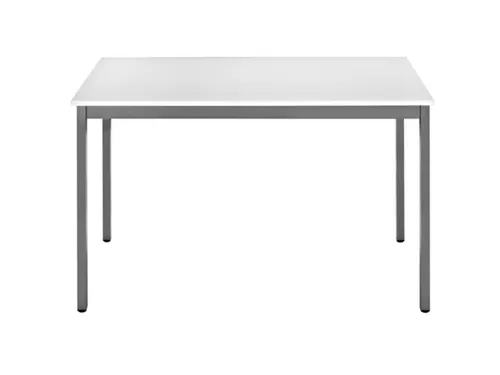 Tafel Vierkant 180x80 Cm Rechthoekig Frame Antraciet Blad Grijs