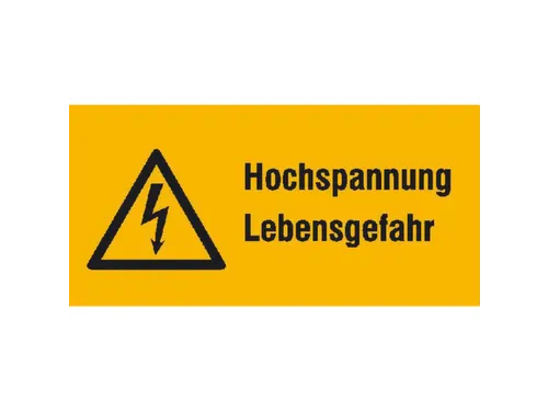 waarschuwings-combibord,v. binnen/buiten,Hoogspanning levensgevaar,PVC
