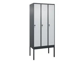 locker,HxBxD 2120x900x500mm,3vak,vak B 300mm,draaigrendel - 1