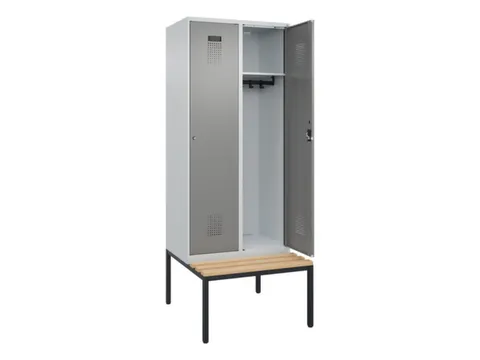 locker met bank,HxBxD 2120x800x815mm,2vak,vak B 400mm,cilinderslot