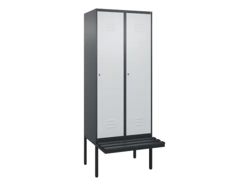 locker met bank,HxBxD 2120x800x815mm,2vak,vak B 400mm,cil.-slot