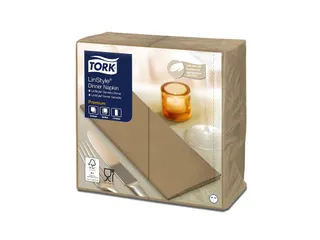 Tork 478167 LinStyle Dinnerservet Premium 1-laags Biscuit 600 Stuks - 1
