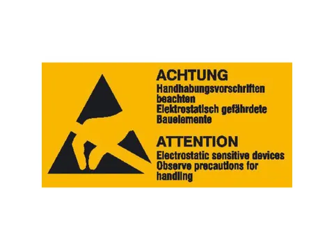 waarschuwings-combibord,Elektrostatisch gevoelige onderdelen,PVC