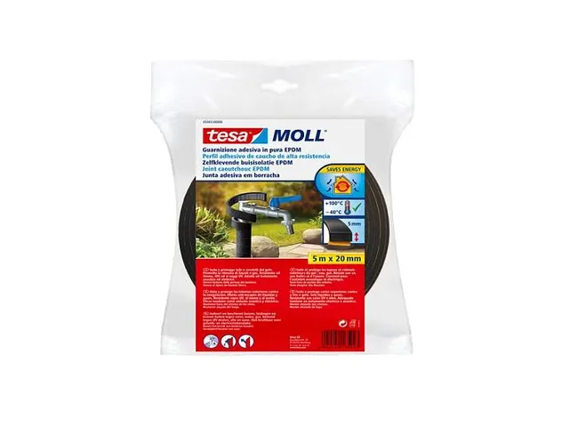 Buisisolatie tesamoll Zelfklevend 5mx20mm zwart