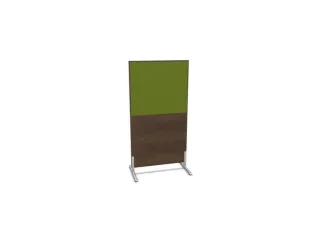 scheidingswand,HxB 1545x800mm,NV bruin hickory,BN7048-groen - 1