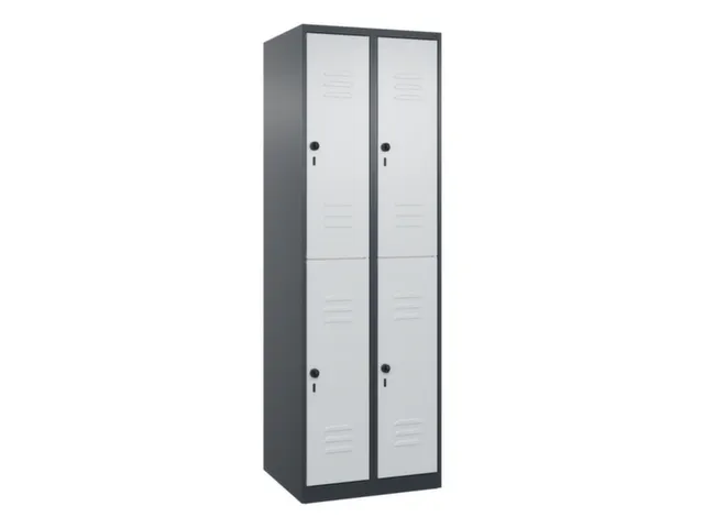 dubbeldekse locker,HxBxD 1850x600x500mm,2x2vak.,vak B 300mm