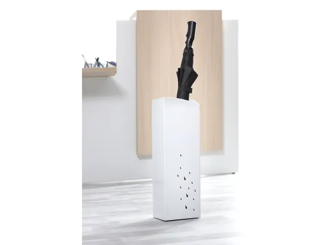 Metalen Paraplubak Wit 15 X 15 X 45 Cm