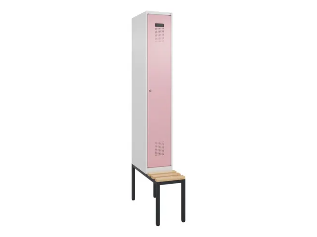 locker met bank,voor scheiding van kleding,HxBxD 2120x300x815mm,1vak