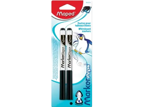 whiteboardmarker Marker'Peps 1.5mm, blister van 2 stuks, zwart