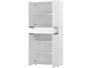 dossierkast,HxBxD 1970x810x400mm,4xhouten vloer,4ordnerhoogte,romp wit - 3