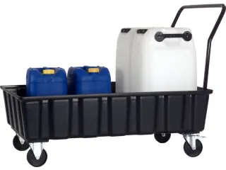 Opvangbak 2x 200l Opvangvol. 220l Pe 435x 1220x 820mm Wielen - 2