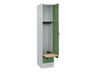 locker met bank,HxBxD 1950x400x815mm,1vak,vak B 400mm,draaigrendel - 1