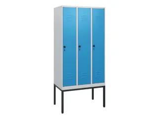 locker,HxBxD 1950x900x500mm,3vak,vak B 300mm,draaigrendel - 1