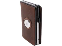 Pasjeshouder Clicksafe RFID jachtleer BR/ZI 6 pasjes met opbergvak voo