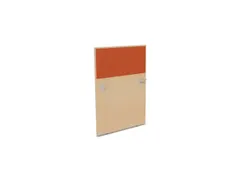 baliepaneel,v. bureau,aanbouw links,B 800mm,NE-esdoorn,BN3012-oranje