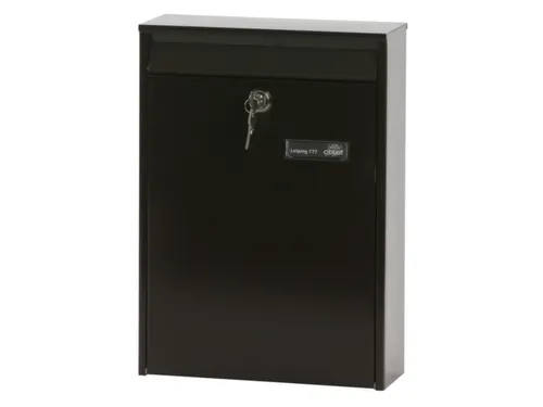 muurbrievenbus,metaal,bruin,HxBxD 397x284x104mm,inworp/uitname voor