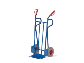 steekwagen 250kg steekplaat 400x180mm steunbalken staal TPE-banden - 1