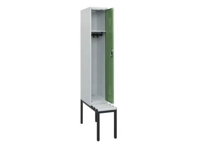locker met bank,HxBxD 1950x300x815mm,1vak,vak B 300mm,cilinderslot