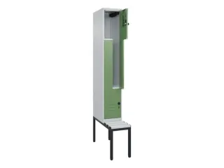 Z-garderobekast,HxBxD 2120x300x815mm,2vak,vak B 300mm,draaigrendel - 2