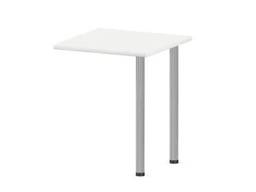 aanbouwtafel,i.h.v.,HxBxD 720-840x600x600mm,2voeten verchroomd,Bl-wit
