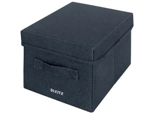 Leitz Stoffen opbergdoos met deksel Grijs 28,5x19x16cm 2 stuks - 2