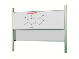 Schoolbord Dubbelvlaksbord 120x400cm Verstelbaar Kolom Wit Emaille