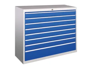 ladekast HxBxD 1000x1023x600mm 8laden slot RAL7035 front RAL5010 - 2