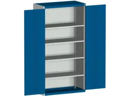 kast met geperforeerde platen,HxBxD 2000x1050x650mm,4xStalen bodem