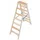 dubbele ladder,beide zijden,2x7treden,Stand H 1,1m,balk L 1,65m,hout