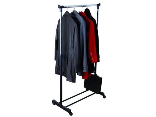 JACK verrijdbaar kledingrek 82 x 42 x 103 cm zwart / chroom
