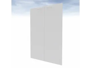 dubbele vleugeldeur v. scheidingswand 3OH HxB 1280x860mm wit - 2