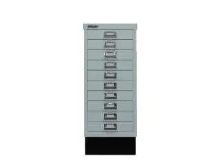 kantoor-ladekast HxBxD 670x279x380mm 10 laden romp zilverkleurig staal - 3