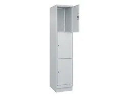 lockerkast,HxBxD 1950x400x500mm,1x3vakken,vak B 400mm,cil.-slot,sokkel