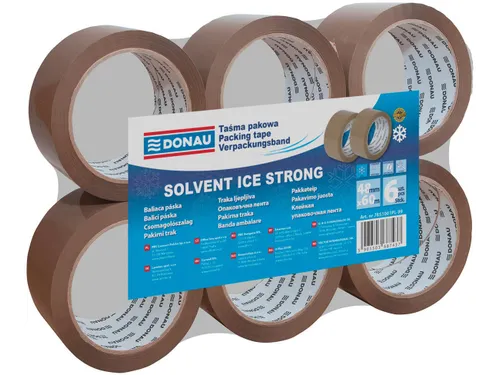 Donau Solvent verpakkingstape PP 48mmx60m 42 micron bruin