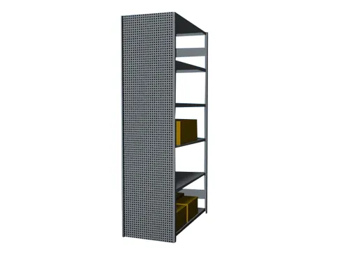zijwand,v. inhaakstelling,HxD 2500x600mm,verzinkt,perforatieplaat