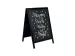 Panneau trottoir Securit 550x850x30mm bois noir