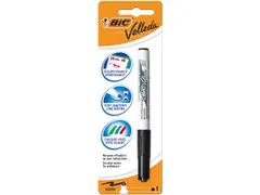 Bic Velleda whiteboardmarker 1741, zwart, op blister
