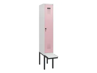 locker met bank,HxBxD 1950x300x815mm,1vak,vak B 300mm,draaigrendel - 2