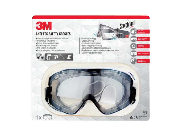 Ruimzichtbril 3M anti-fog Safety krasbestendig