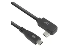 Kabel ACT USB-C standaard naar USB-C hoek 10Gbps 2m