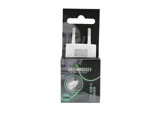 Oplader Green Mouse USB-C 20W wit blisterverpakking
