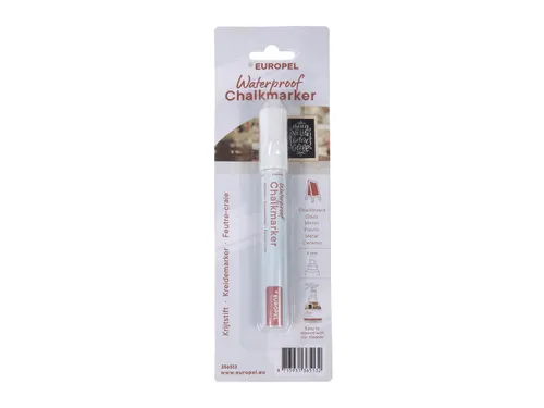 Krijtstift Europel watervast 3-6mm wit blister 1 stuk