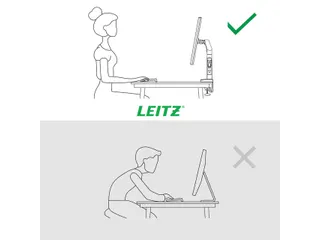 Monitorarm Leitz Ergo ruimtebesparend dubbel donkergrijs - 10