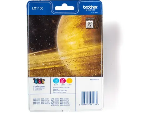 Inktcartridge Brother LC-1100RBWBP 3 kleuren CMY